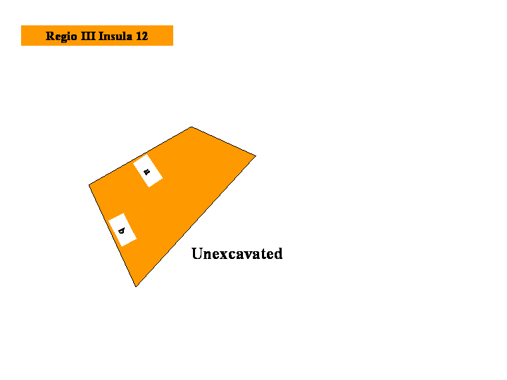 Pompeii Regio III(3) Insula 12. Plan of entrances a and b