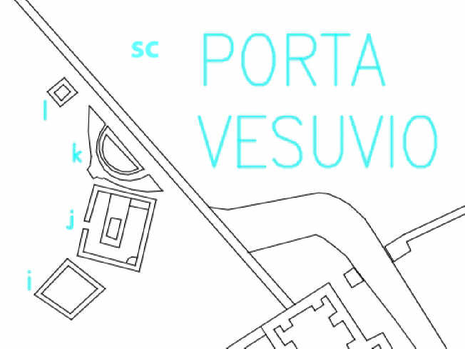 Pompeii. Porta del Vesuvio or Vesuvian Gate Tombs Plan