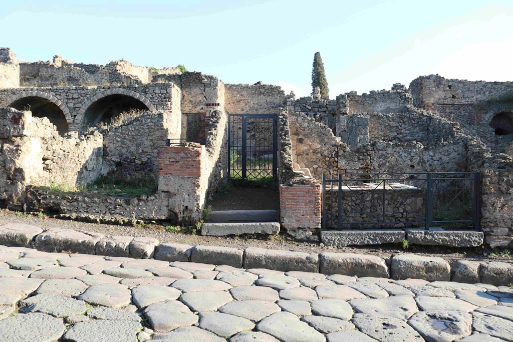I.3.3 Pompeii, in centre. December 2018. Looking east towards entrance doorway from across Via Stabiana. Photo courtesy of Aude Durand.