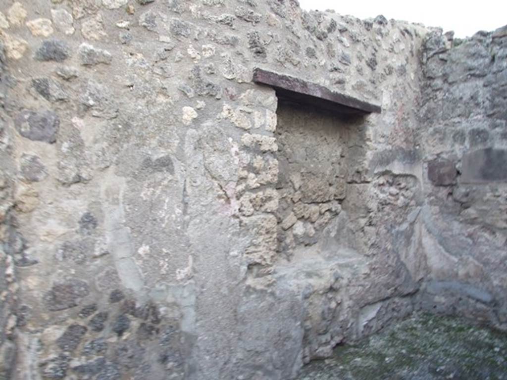 I.4.19 Pompeii. December 2007. South wall of the rear room..