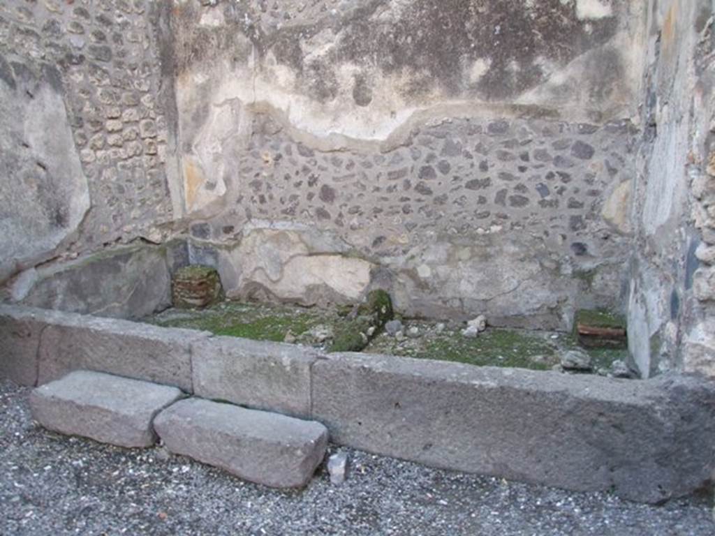 I.4.25 Pompeii. December 2007. Room 51, west ala. Site of two strongboxes. 