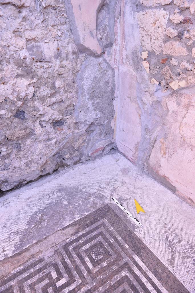 I.4.25 Pompeii. October 2019. Room 35, looking north across flooring in north-east corner.
Foto Tobias Busen, ERC Grant 681269 DÉCOR.
