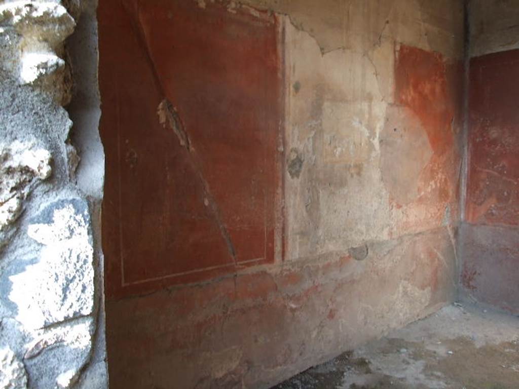 I.4.25 Pompeii. December 2006. Room 23, north wall of cubiculum at rear of oecus.