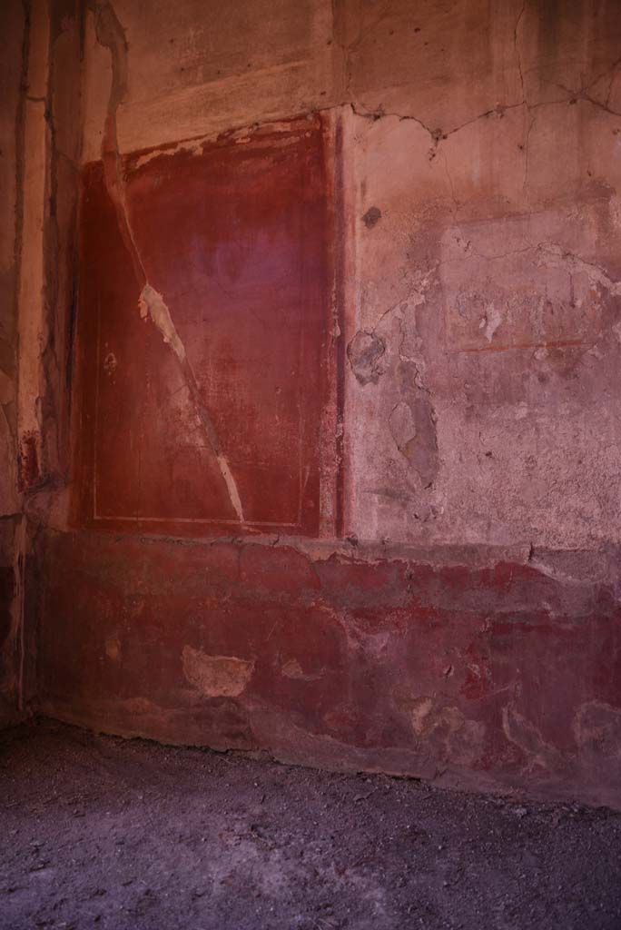I.4.25 Pompeii. October 2019. Room 23,detail from north wall at west end.
Foto Tobias Busen, ERC Grant 681269 DCOR.
