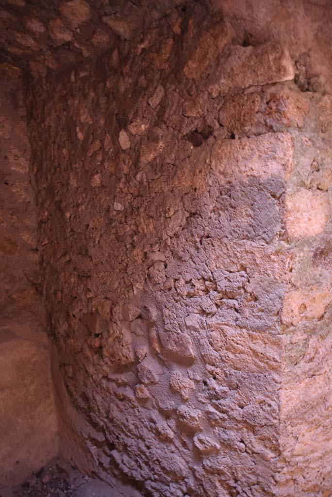 I.4.25/I.4.5 Pompeii. October 2019.  Unnumbered corridor/room, detail of west wall in vaulted area.
Foto Tobias Busen, ERC Grant 681269 DCOR.
