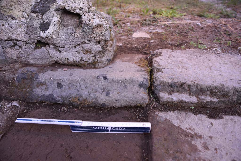 I.4.25/I.4.5 Pompeii. October 2019. Atriolo 43, detail from north-west corner of impluvium. 
Foto Tobias Busen, ERC Grant 681269 DCOR.

