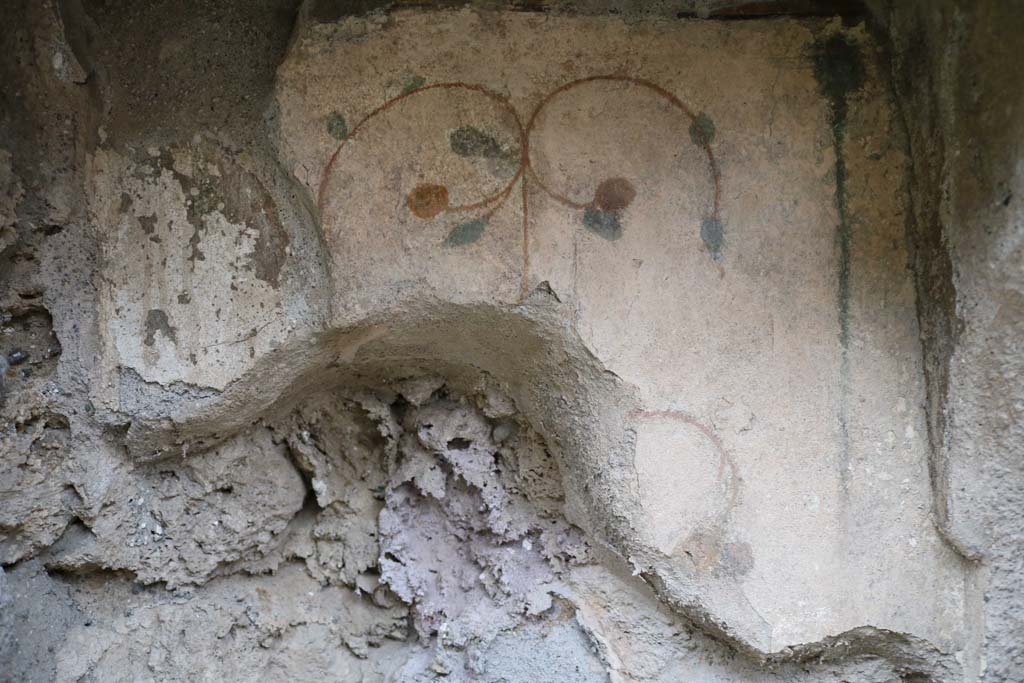 I.6.1 Pompeii. December 2018. West wall with detail of rectangular niche, after restoration. Photo courtesy of Aude Durand.