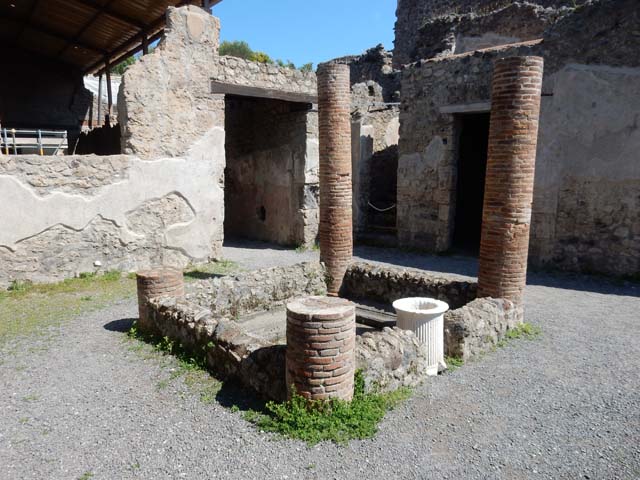 I.6.2 Pompeii. May 2017. Stairs to upper floor, on east side of atrium.   Photo courtesy of Buzz Ferebee.

