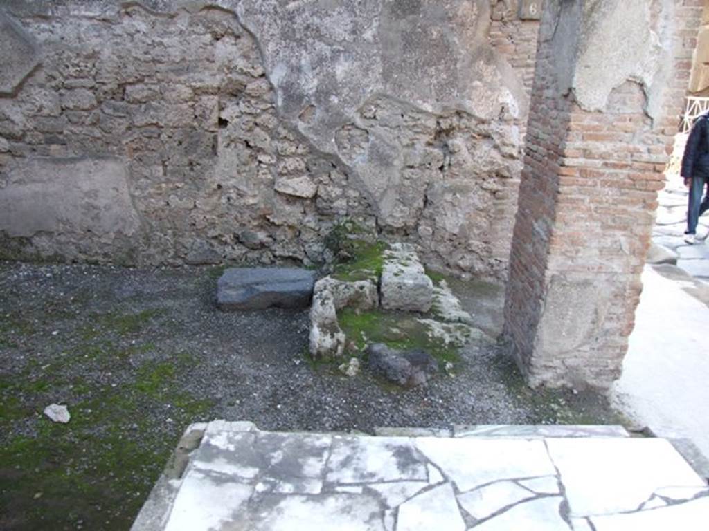 I.6.5 Pompeii. December 2007. West wall which also had the stairs to the upper floor from entrance I.6.6.