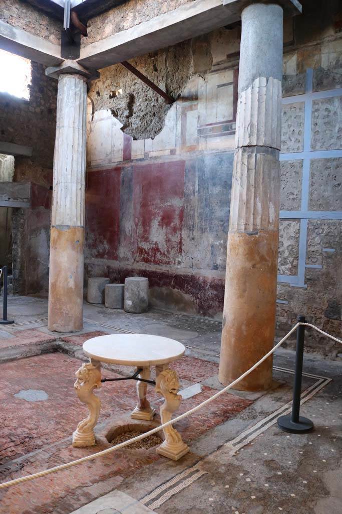 I.6.15 Pompeii. June 2019. Room 9, painted panel from west end of north wall of small garden. 
Photo courtesy of Buzz Ferebee.
