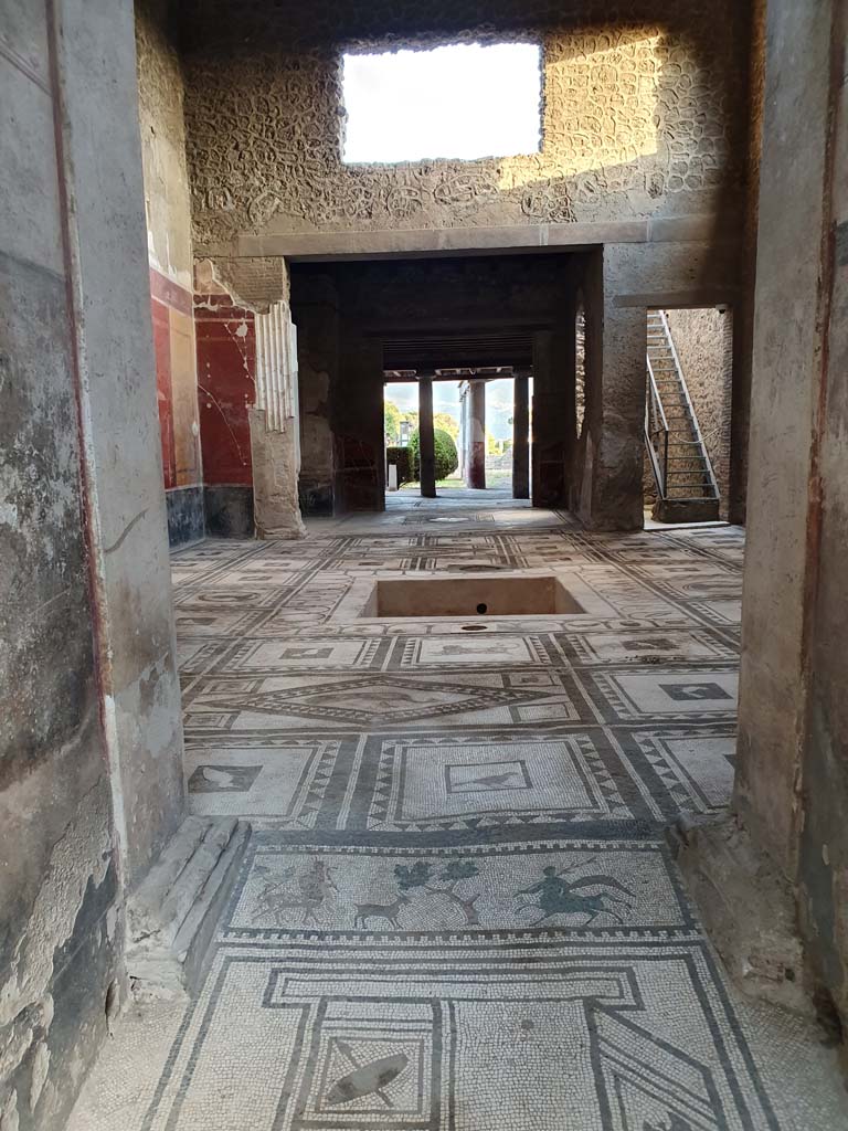 I.7.1 Pompeii. May 2016. North wall of atrium with three doorways. Photo courtesy of Buzz Ferebee.

