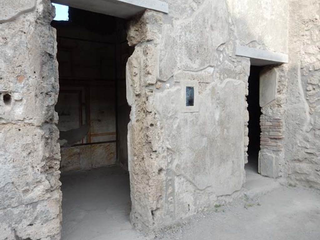 I.7.11 Pompeii. May 2017. Doorways to rooms to east of atrium. Photo courtesy of Buzz Ferebee.