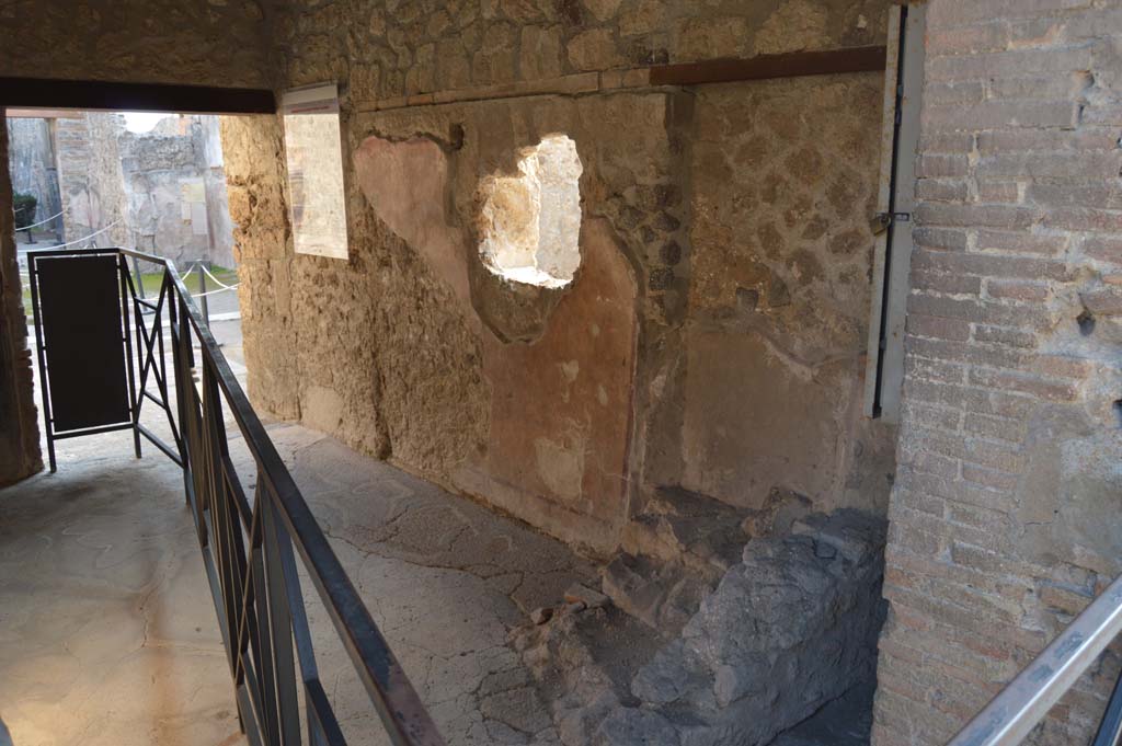 I.8.8 Pompeii. December 2018. Looking south along western side of bar-counter. Photo courtesy of Aude Durand.