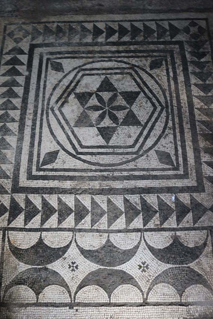 I.9.5 Pompeii. December 2018. Room 5, floor mosaic. Photo courtesy of Aude Durand.