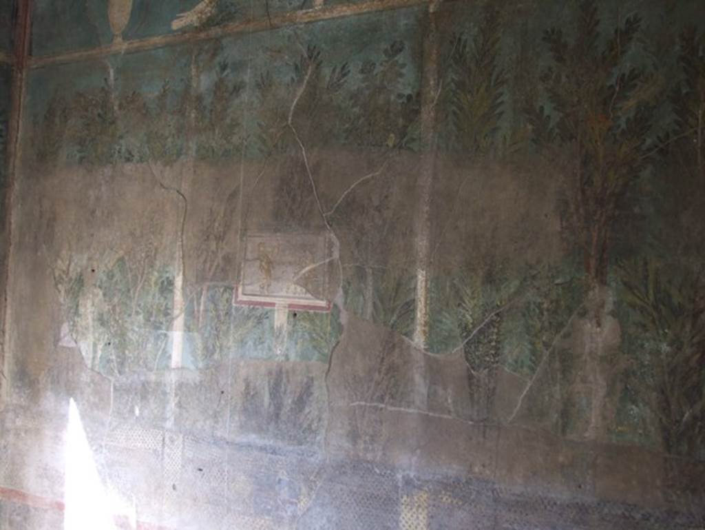 I.9.5 Pompeii. March 2009. Room 5.  Cubiculum. North wall.  Garden painting.