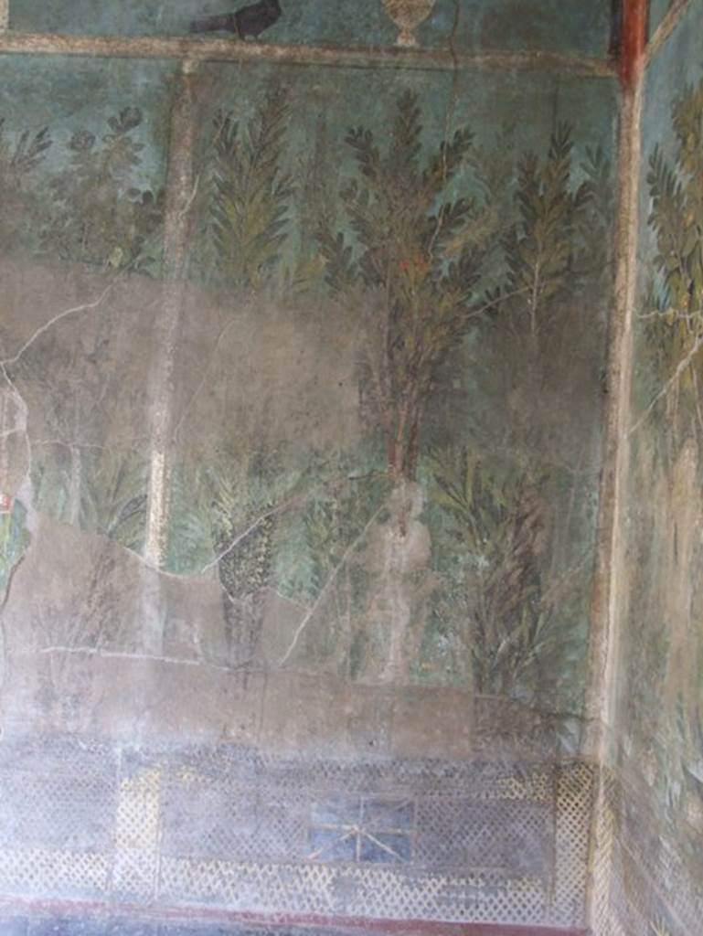 I.9.5 Pompeii. March 2009. Room 5.  Cubiculum. North wall.  East end.  Painting of Egyptian pharaonic figure.