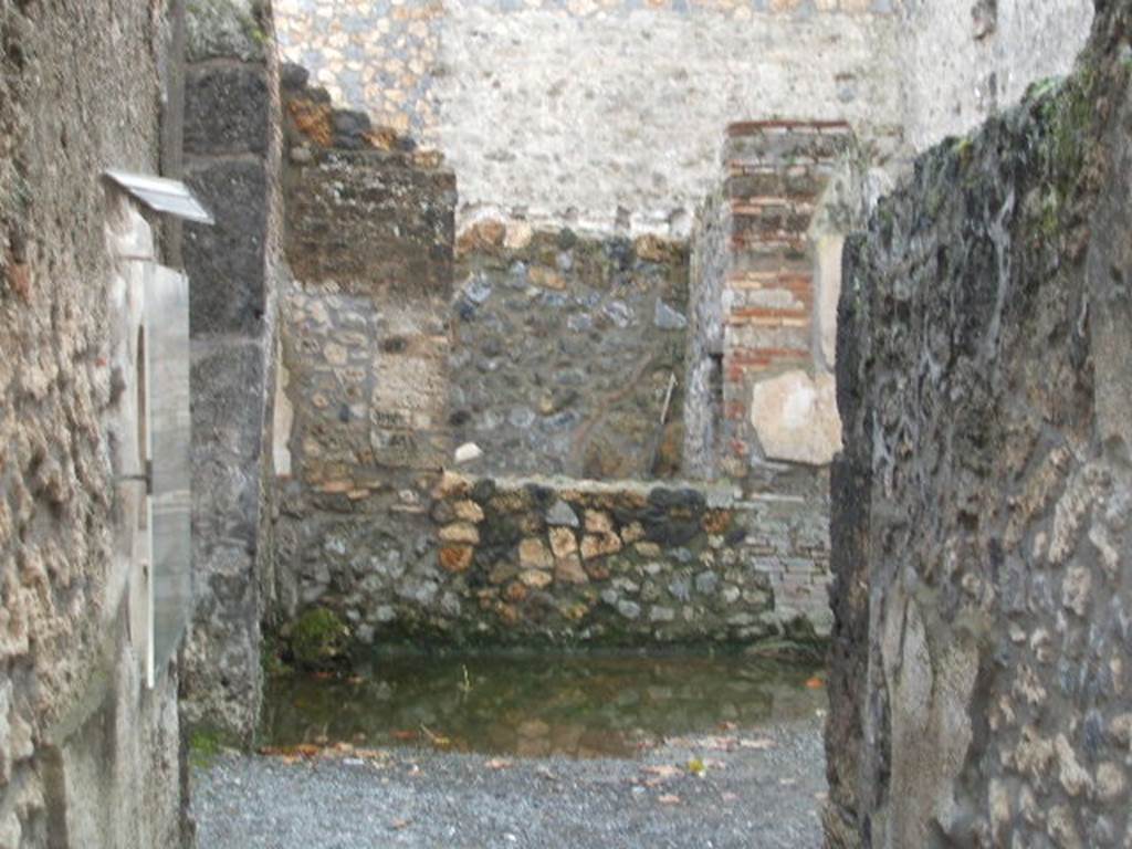 I.10.3 Pompeii. April 2017. Looking across atrium towards west side of tablinum, and room 9 on plan, on right. 
Photo courtesy Adrian Hielscher.
According to NdS, 
“Room 9 was a corridor with steps to the upper floor, which probably had only two or three rooms overlooking the front of the roadway, and perhaps one built above the pseudo-atrium. The fall of the upper walls and the state of conservation of the few left standing, with traces of 4th Style decoration, do not give a clear interpretation of the distribution of rooms.”
See Notizie degli Scavi di Antichità, 1934, 274-5.

