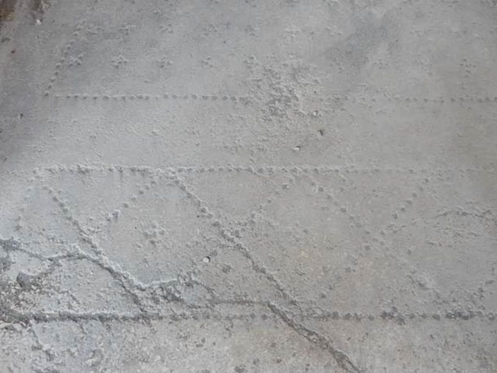 I.10.4 Pompeii. May 2015. Alcove 24, detail from floor. Photo courtesy of Buzz Ferebee.