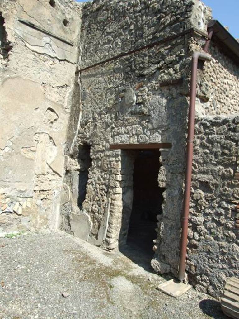 I.10.8 Pompeii. March 2009. Doorway to room 3 in east wall of oecus.