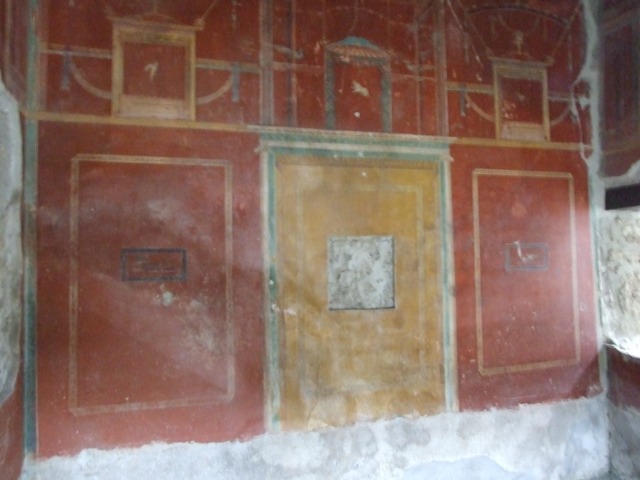 I.11.17 Pompeii. December 2007. Room 3, painted wall panel from north wall of triclinium.  