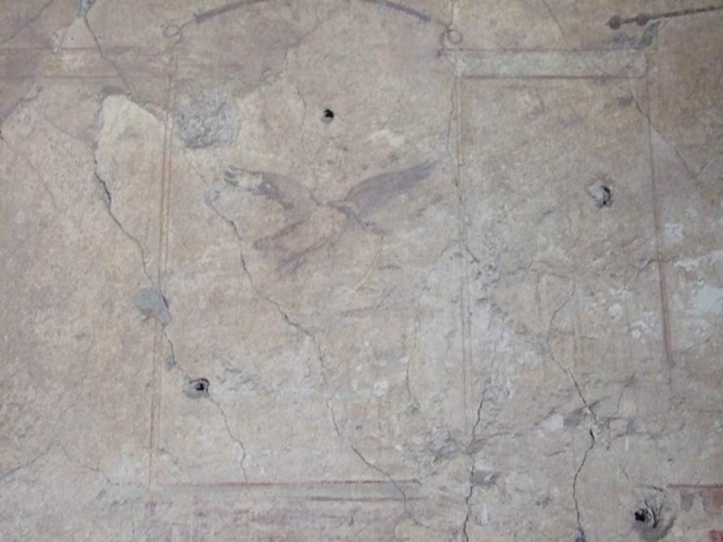 I.12.3 Pompeii. March 2009. Room 2, east end of south wall, painting of swan in flight.