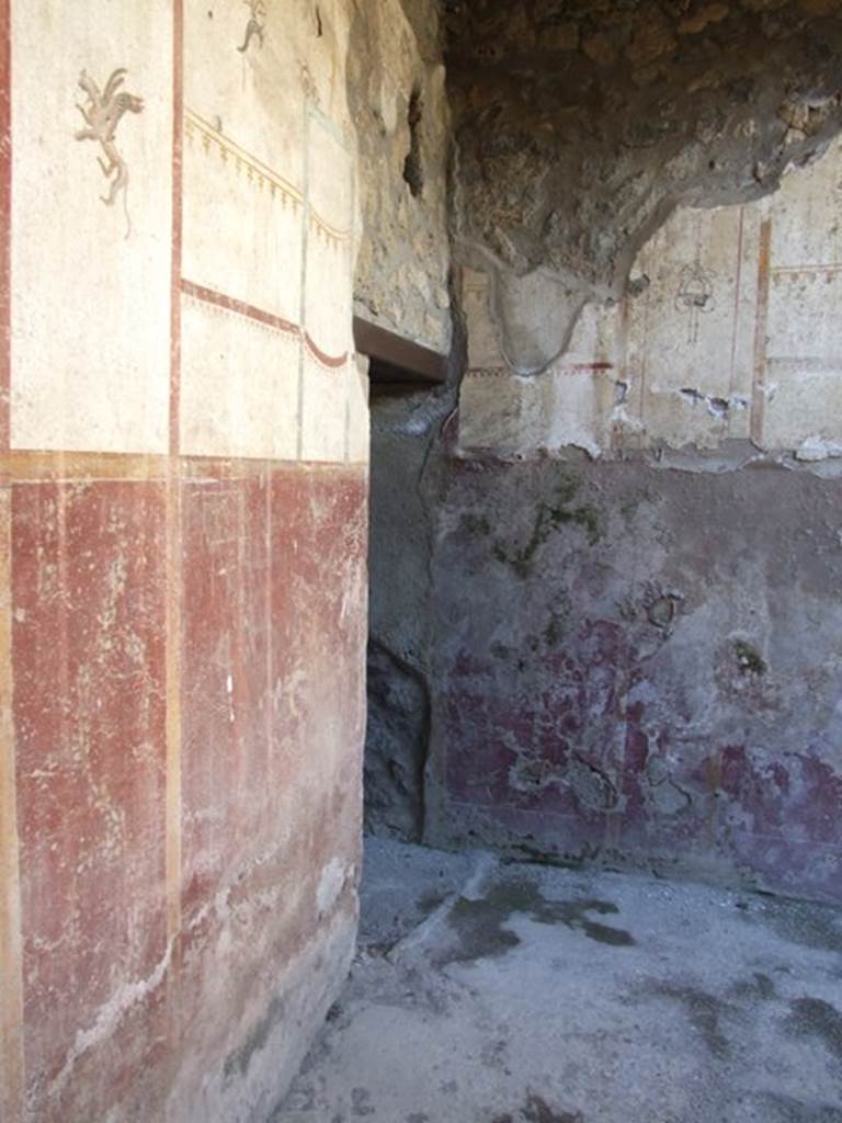 I.12.11 Pompeii.  March 2009. Doorway to kitchen in north west corner of garden area.