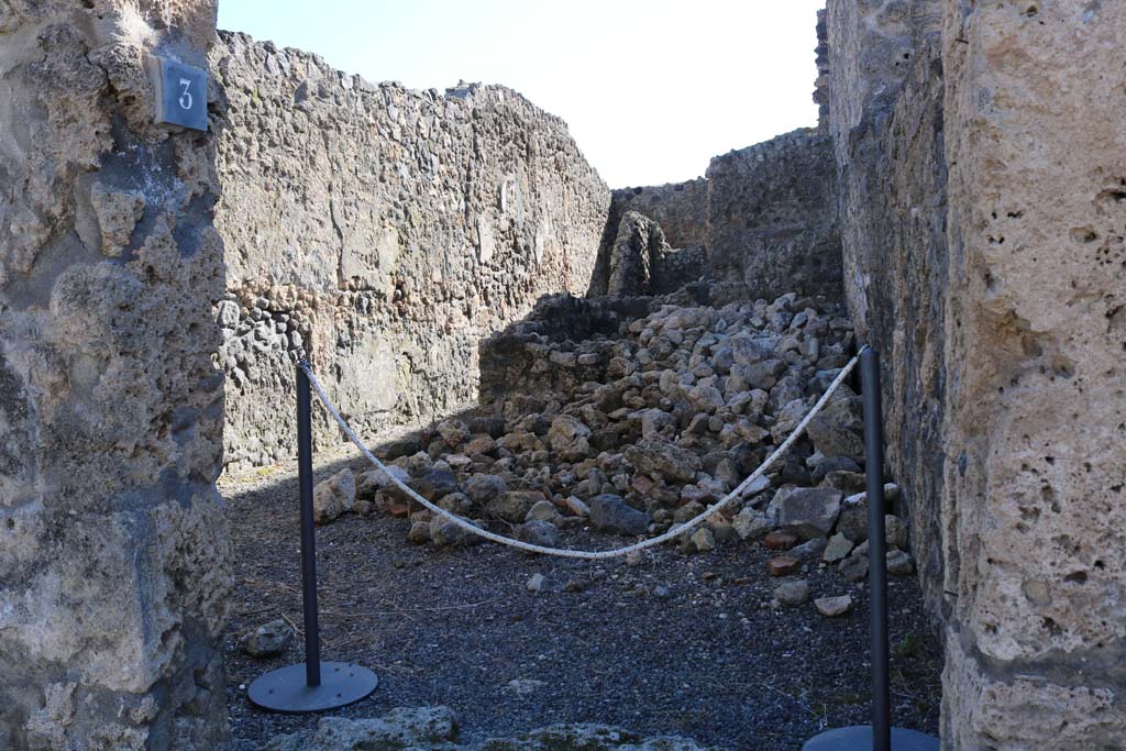 I.13.3 Pompeii. December 2018. Looking south from entrance doorway. Photo courtesy of Aude Durand.

