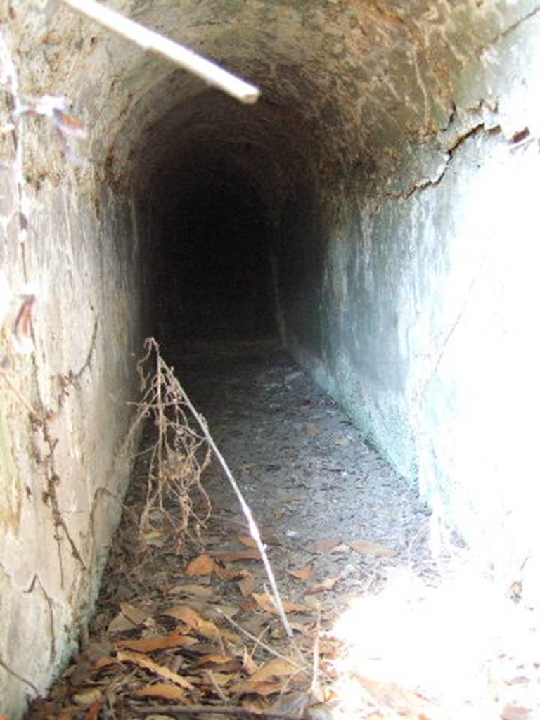 I.19 Pompeii.September 2005. Unexcavated tunnel or corridor, by roadway opposite I.2.22