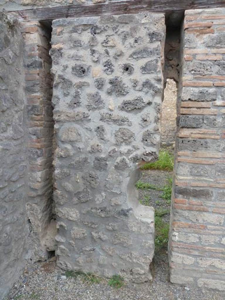 I.21.2 Pompeii. September 2015. Blocked doorway in north-west corner of atrium.