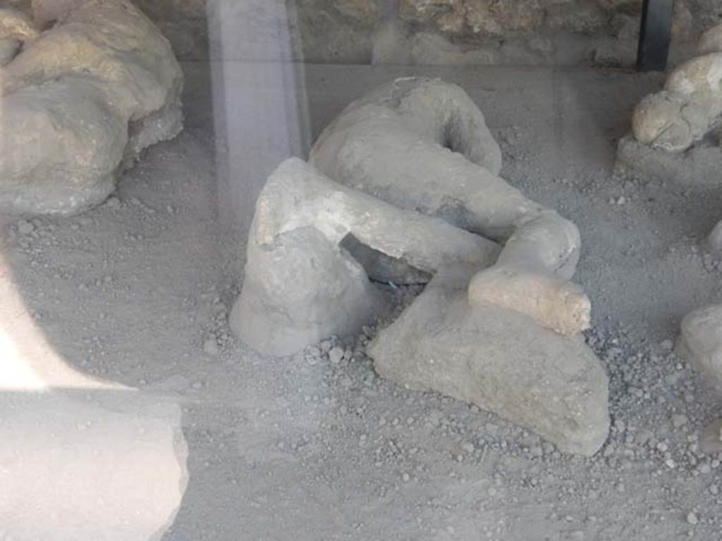 I.21.6 Pompeii. May 2016. Detail of plaster casts of the impression of bodies.   
Photo courtesy of Buzz Ferebee.


