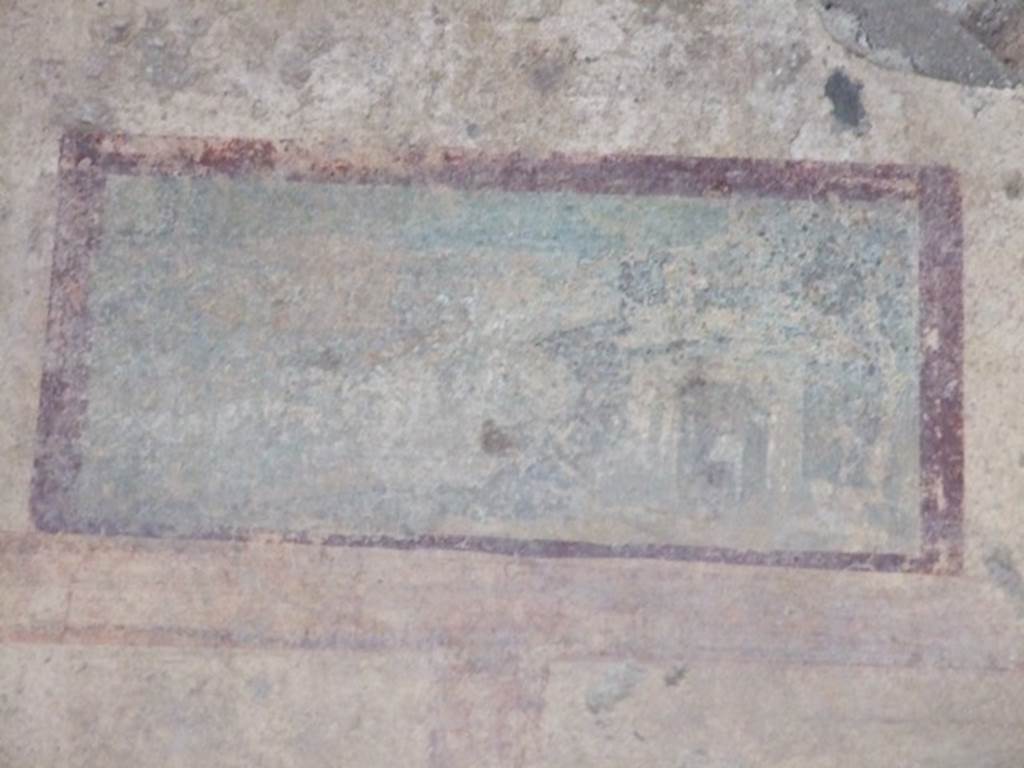 II.1.5 Pompeii.  Large Taberna.  Small painted panel at top of west wall of rear room.
