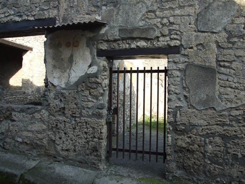 II.1.13 Pompeii. December 2007. Entrance doorway on east side of Via di Nocera.