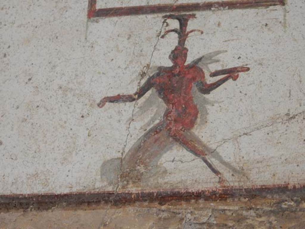 II.2.2 Pompeii. May 2016. Room “f”, painted decoration from upper west wall. Photo courtesy of Buzz Ferebee.