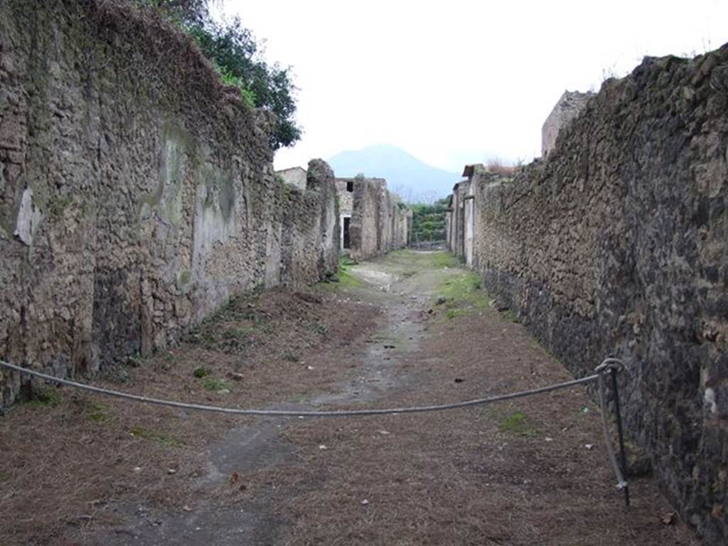 II.3 Pompeii. December 2006.   Roadway, looking north.                   II.4