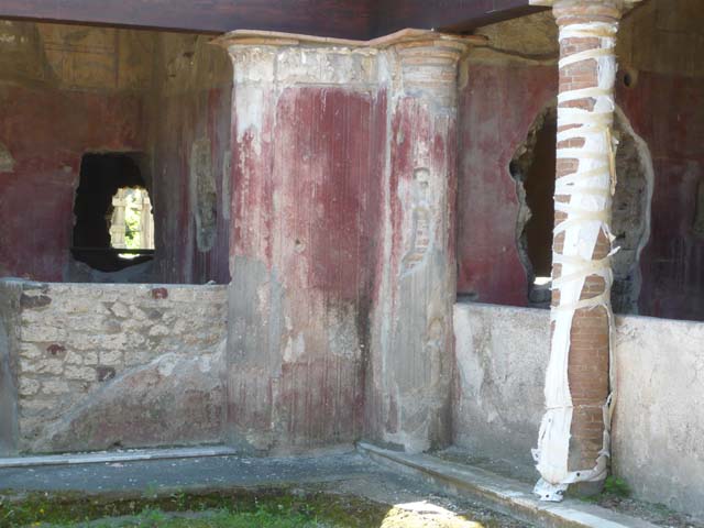 II.4.6 Pompeii. May 2012. South-west corner of portico of baths. Photo courtesy of Buzz Ferebee.