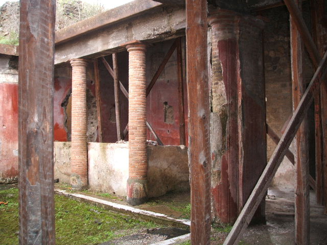 II.4.6 Pompeii. December 2006. Looking south towards west side of portico.