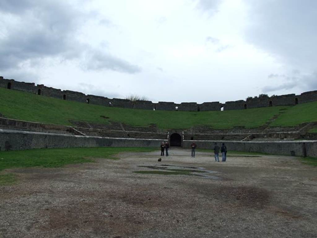 II.6 Pompeii. June 2012. Looking towards south-west side of arena of Amphitheatre. Photo courtesy of Michael Binns.
