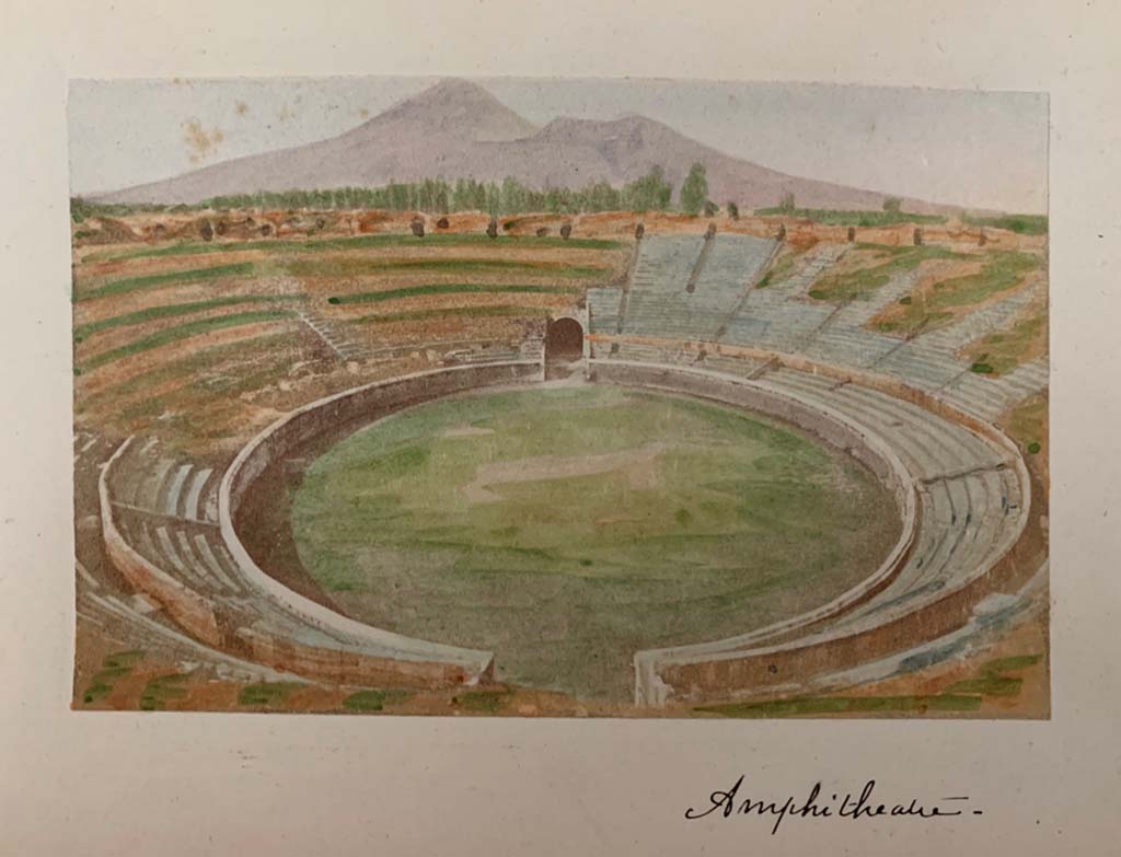 II.6 Pompeii. Looking north across amphitheatre. Sommer Napoli 5330, c.1880? Photo courtesy of Rick Bauer.