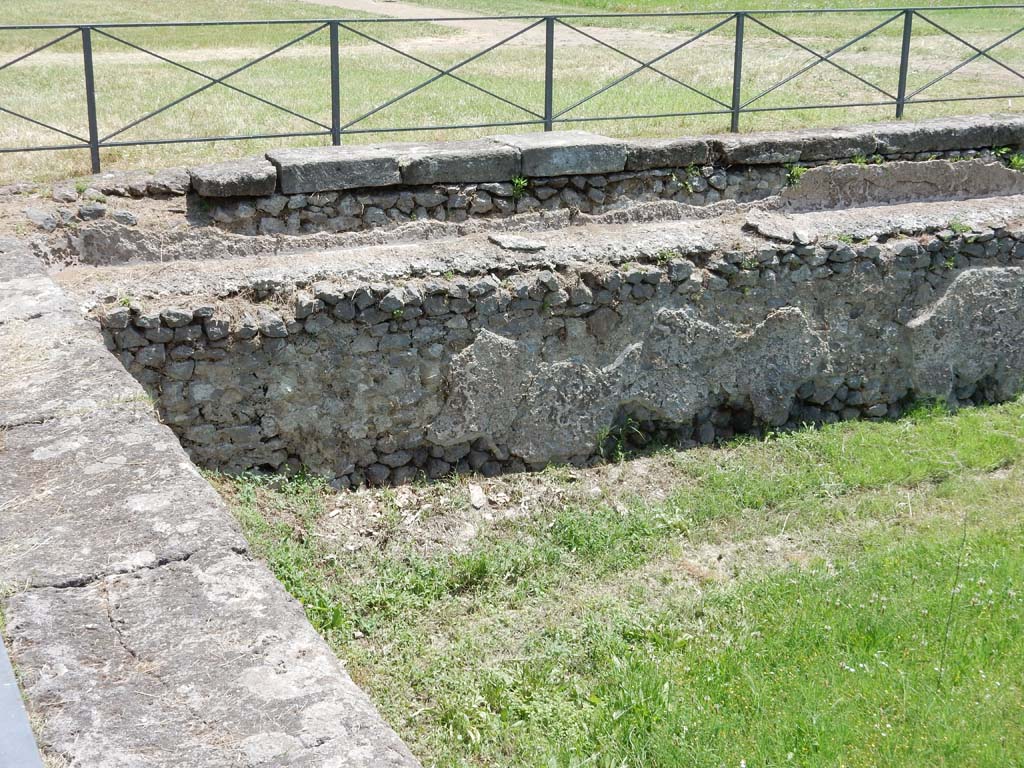 II.7 Pompeii. June 2019. Detail from east side of pool. Photo courtesy of Buzz Ferebee.
