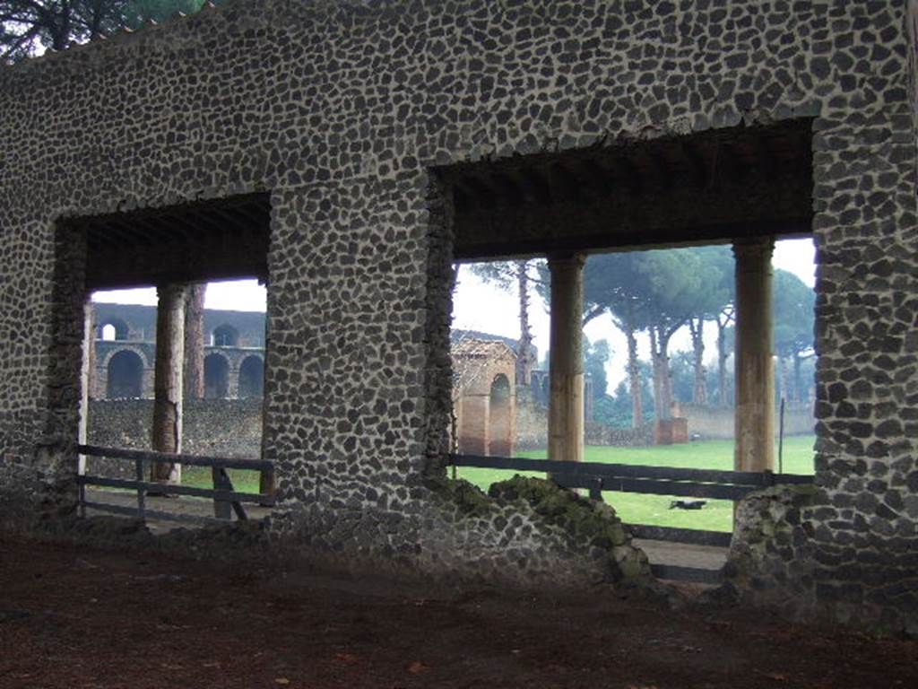 II.7.5 Pompeii. December 2005. Unnumbered entrances on north wall before II.7.6.