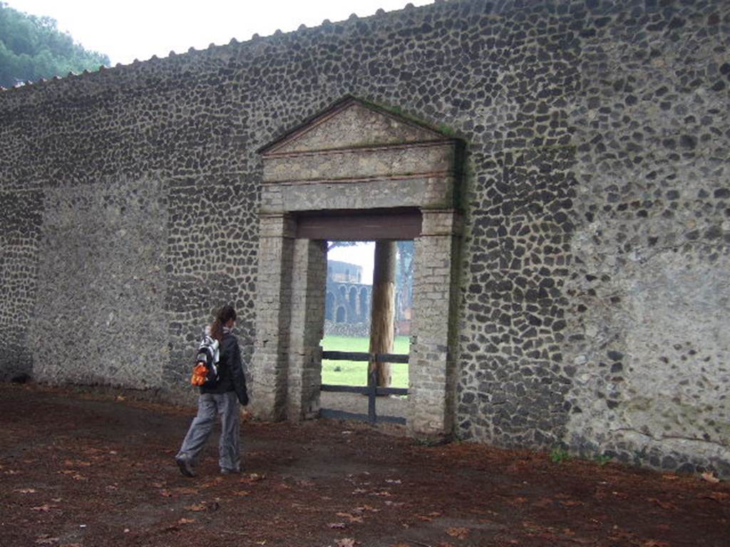 II.7.6 Pompeii. December 2005.  One of the Palaestra entrances, on Via di Castricio.  
