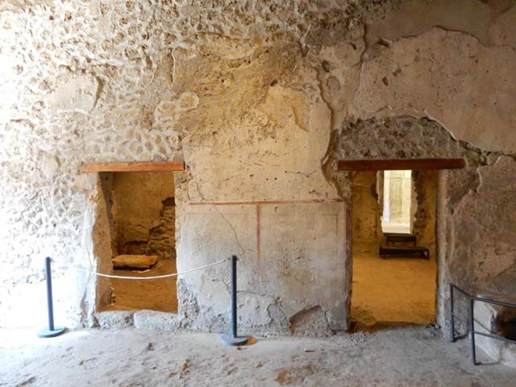 II.9.3, Pompeii. May 2018. Room 13, looking towards north wall, with stairs to upper floor. Photo courtesy of Buzz Ferebee. 

