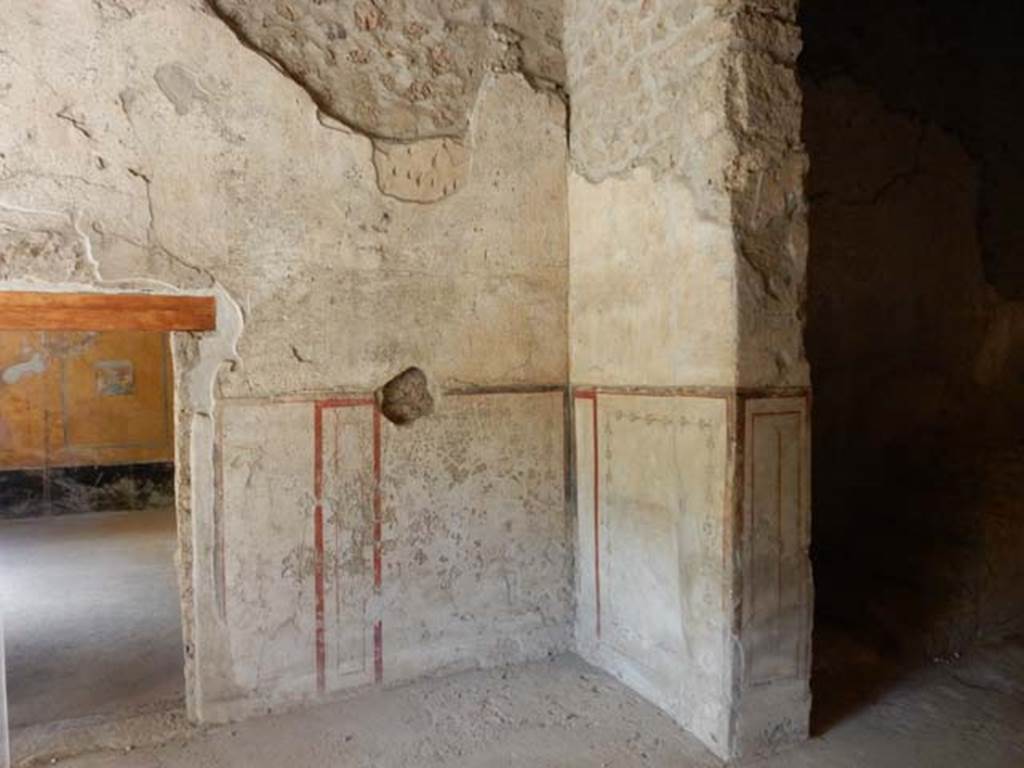II.9.4, Pompeii. May 2018. Room 5, looking towards south wall, with doorway to room 8 on left, and room 2, on right.
Photo courtesy of Buzz Ferebee. 

