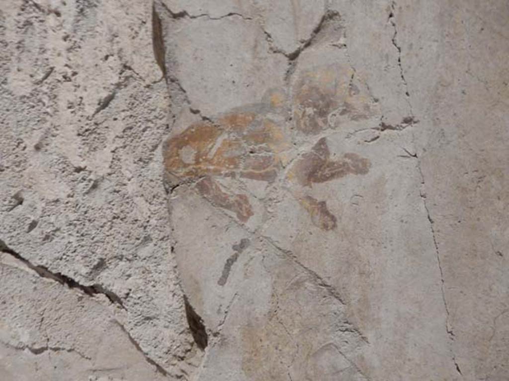 II.9.4, Pompeii. May 2018. Room 4, detail of swan from centre of panel on south wall.
Photo courtesy of Buzz Ferebee. 

