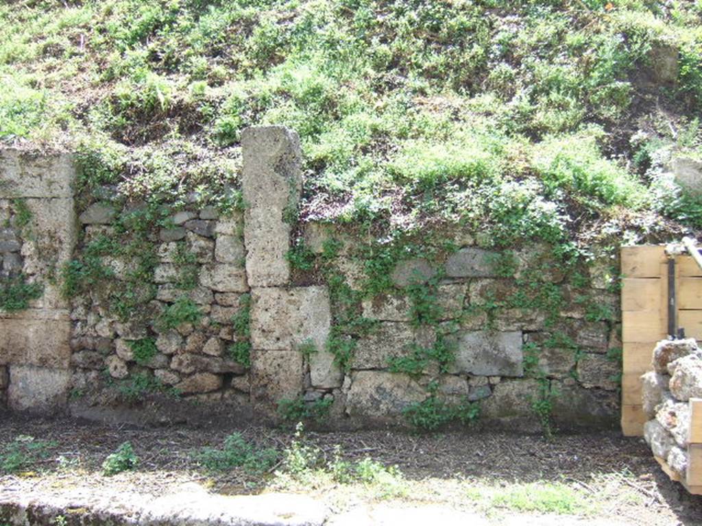 III.9.2 (on left) and III.9.1 (on right) Pompeii.  May 2006. Site of entrances.