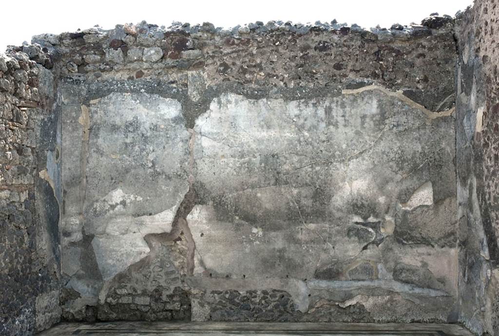 V.1.7 Pompeii. 1901. Watercolour by Luigi Bazzani, of nymphaeum in the House of the Bull. 