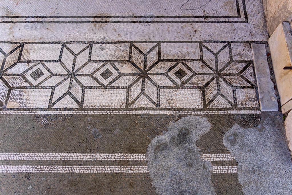 V.1.26  Pompeii.  March 2009.  Room 1.  Mosaic edge around impluvium.
