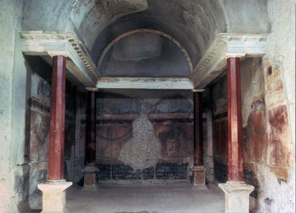 V.2.i Pompeii, 25th September 1897. Room 21, watercolour copy of painting on a wall in Corinthian oecus.
DAIR 83.61. Photo © Deutsches Archäologisches Institut, Abteilung Rom, Arkiv. 

