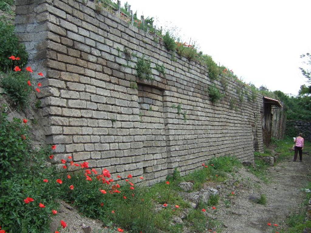 V.7 Pompeii. May 2006. Blocked entrance? (2 and 3 must be behind this wall, perhaps even 4).