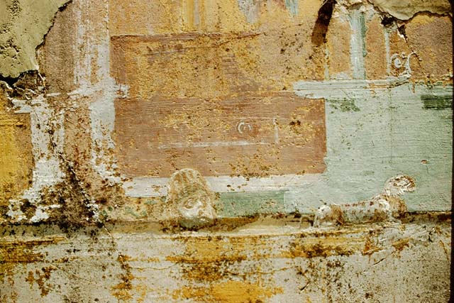 VI.1.10 Pompeii. Pre-1808 drawing of room 9, south wall of room to south of garden. 
See Gli ornati delle pareti ed i pavimenti delle stanze dell'antica Pompei incisi in rame: 1838, pl. 6.
